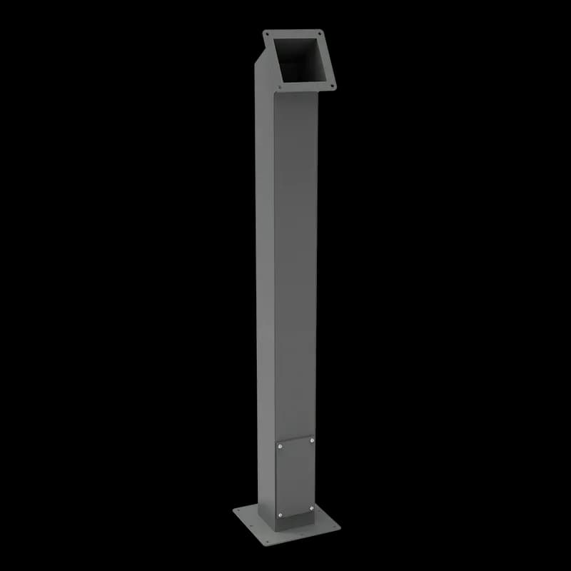 Pedestal System Angled Column, 41.00x4.00x4.00, Gray, Mild Steel
