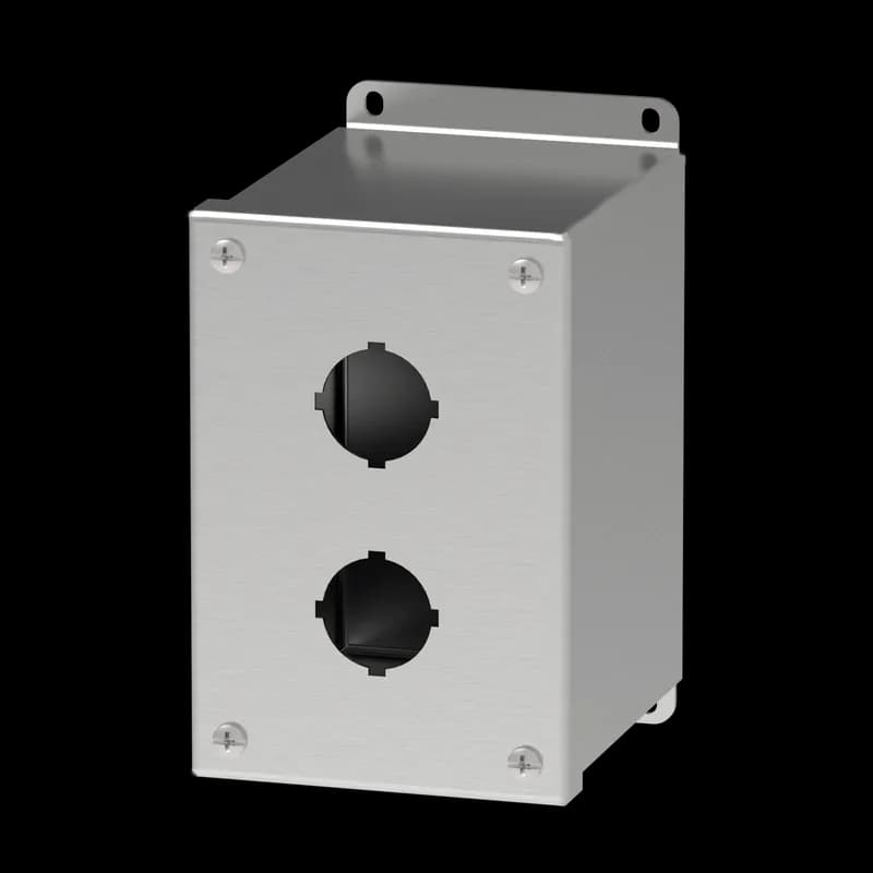 Extra-Deep Pushbutton Screw Cover Type 4X, 2PBx30.5mm, SS304