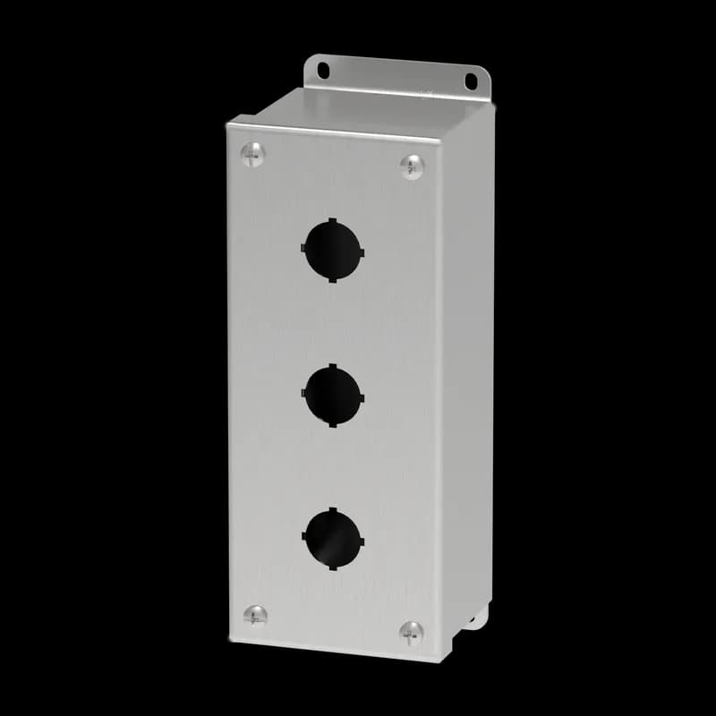 Pushbutton Screw Cover Type 4X, 3PBx22.5mm, SS304