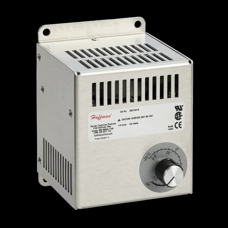 nVent DAH2001A - Electric Heater, 115VAC 200W, 5.50x4.00x4.00 inch, Brushed, Aluminum