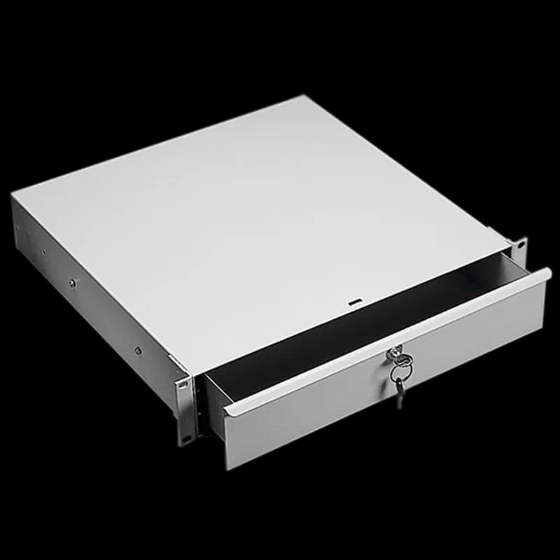 Rack-Angle Mounted Drawer, 19-inch 3U, Lt Gray, Steel