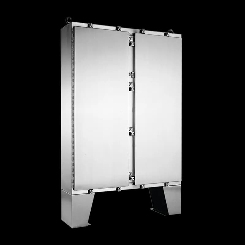 Two-Door Floorstand NEMA Clamps Type 4X, 74x60x12, Brushed, SS304