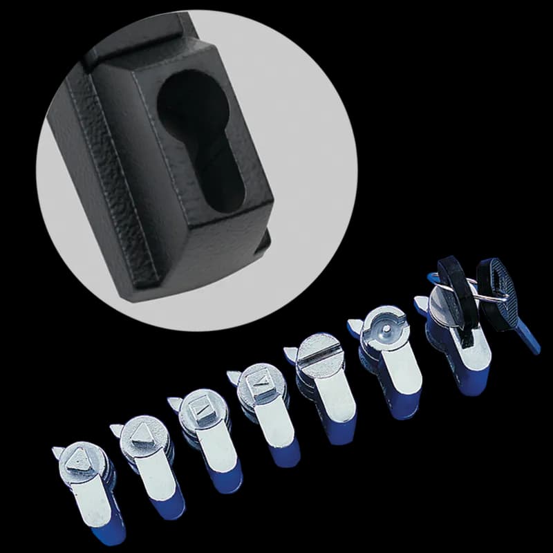 nVent PDKL - ProLine DIN Lock Inserts (DIN Profile Handle Only), DIN Key 333, Plated, Steel