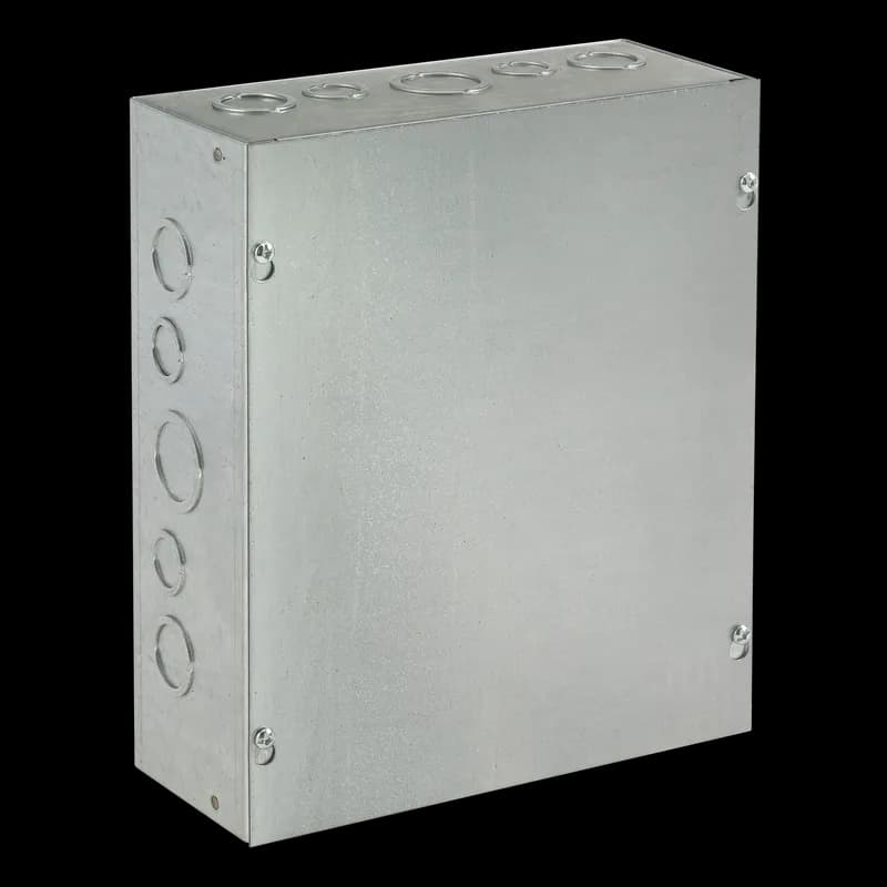 Screw-Cover Enclosure Type 1 with Knockouts, 16x12x6, Galvanized, Steel