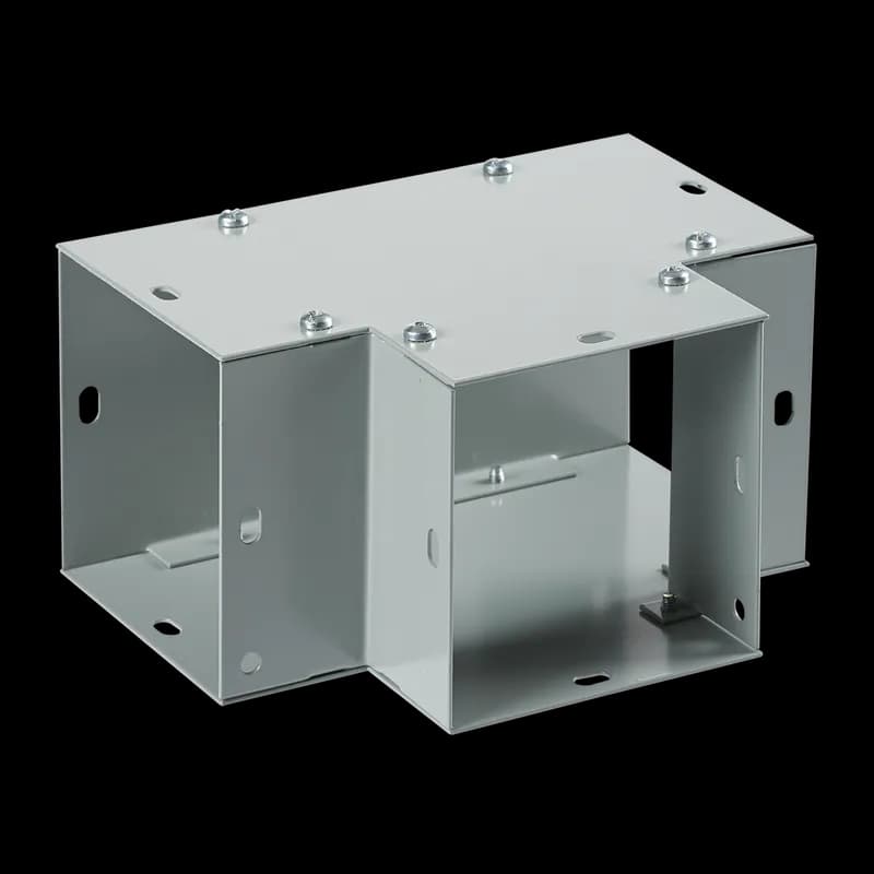 Flush Tee 90-Degree, 6.00x6.00, Gray, Steel