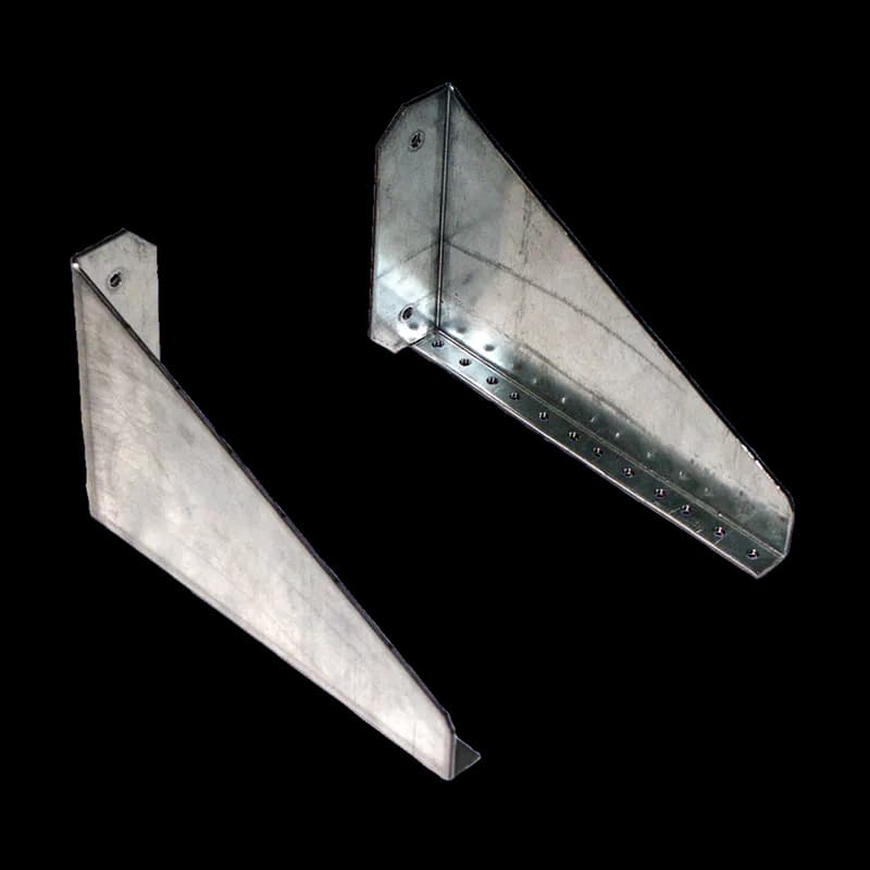 Equipment Rack Angles 6RU, Galvanized, Steel