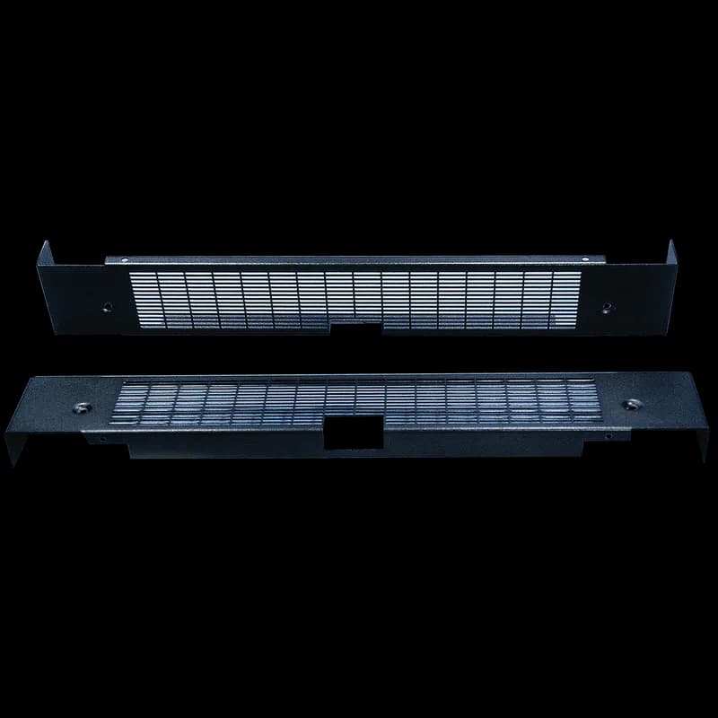 nVent PPBCV21000 - Vented Plinth Base Covers, fits 200x1000mm, Black, Steel