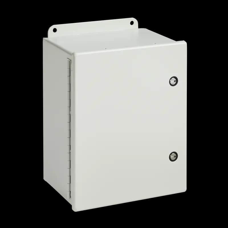 Continuous Hinge with 1/4-Turn Latch Type 4, 6.00x6.00x4.00, Gray, Steel