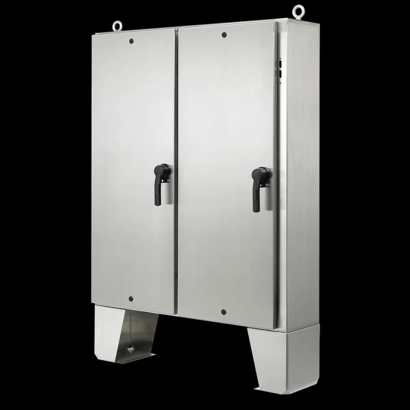 Floor-Mount Disconnect 2-Dr 1/4-Turn 3pt Latch Type 4X, 60x49x18, Brushed, SS304