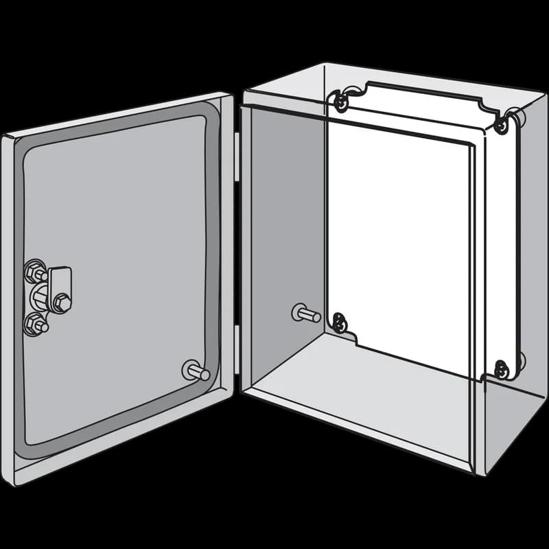 nVent LP2060G - Panel for InLine and GL66 Enclosures, fits 200x600mm, Galvanized, Mild Steel