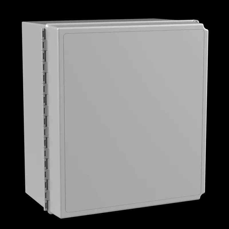 Hinge-Cover WiFi Type 4X, 18.00x16.00x10.00, Lt Gray, Fiberglass