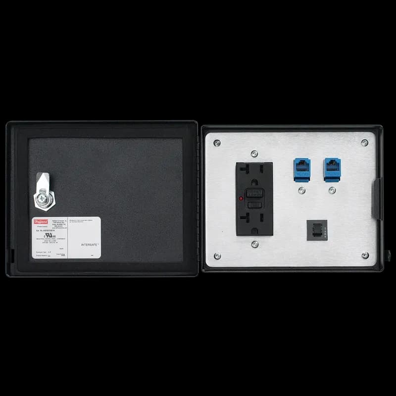 nVent HDP5ETHETH - InterSafe Data Interface Port for Ethernet, Duplex, Black, Steel