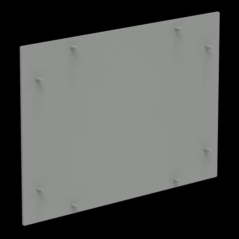 Replacement Front Plate for Concept HMI, fits 470x500mm, Lt Gray, Aluminum