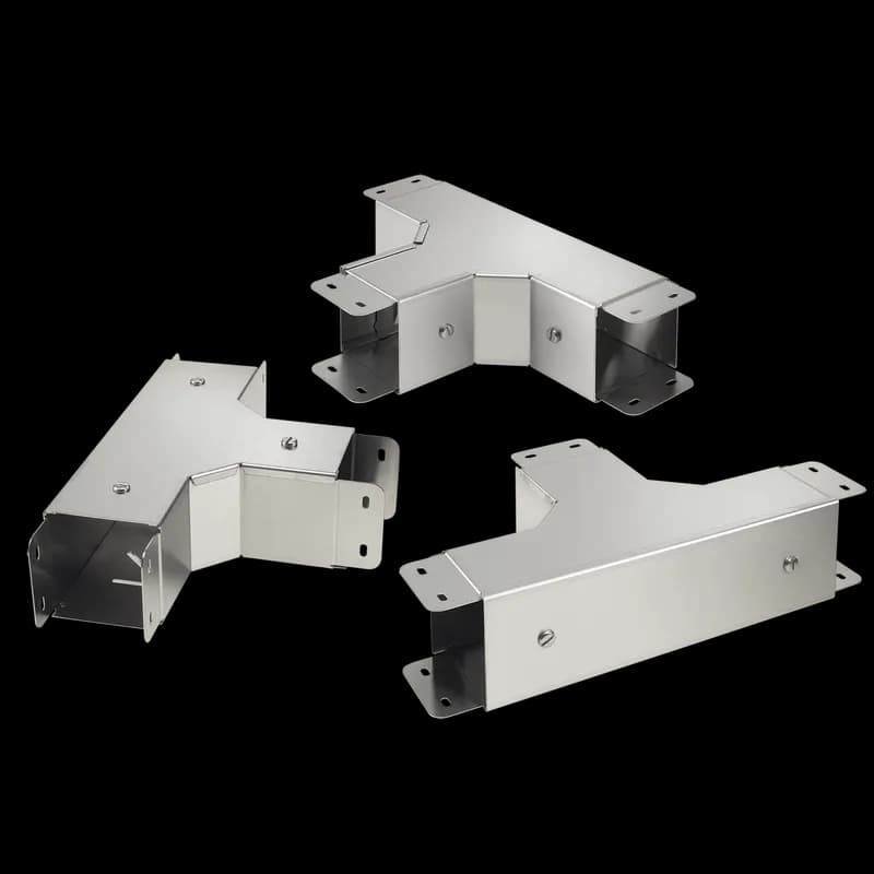 nVent CT46TICSS - 90-Degree Tee CleanTray, 4.00x6.00, Brushed, SS304