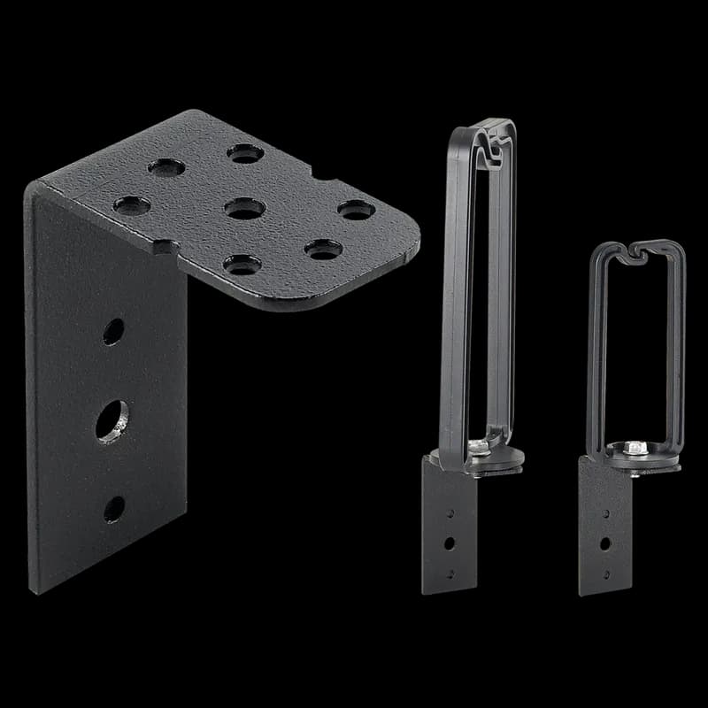 Universal D-Ring Bracket, Black, Steel