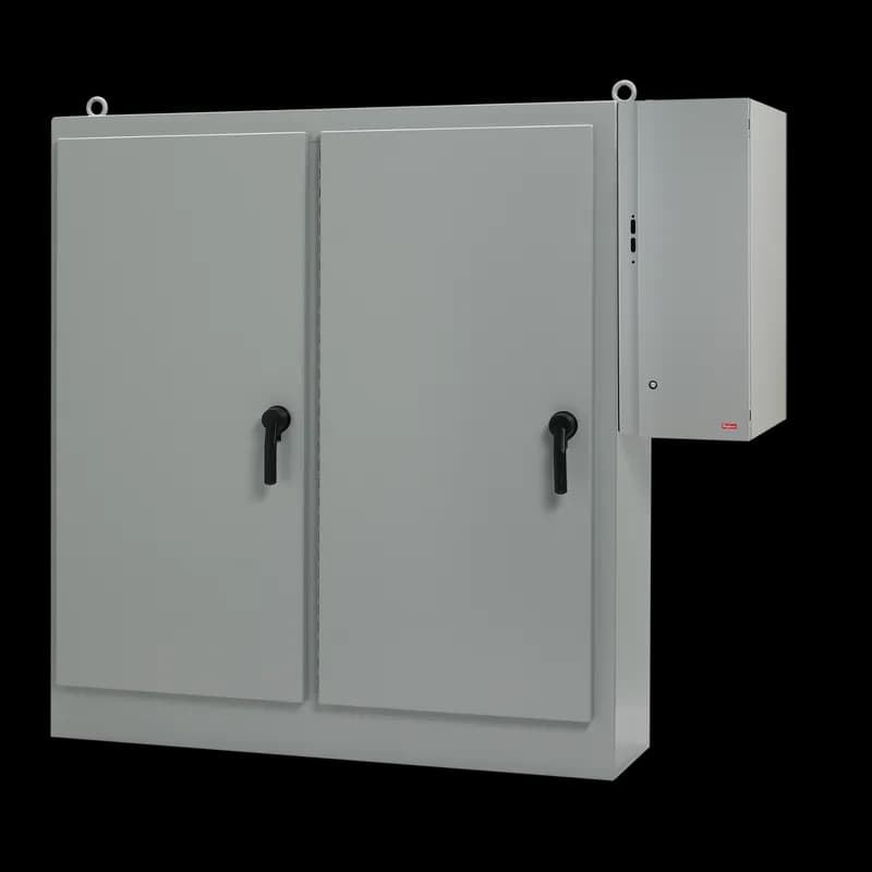 nVent A72XD3EW18FTCLP - Sequestr External Disconnect Pkg Wht In Type 12, 72.12x118.75x18.12, Gray, Steel
