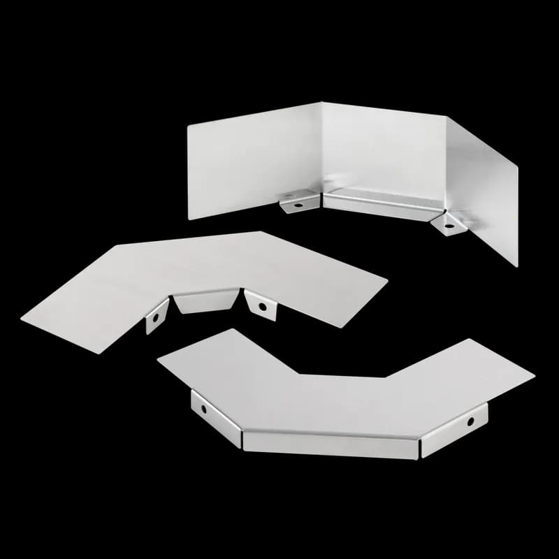 Divider 90-Degree Elbow CleanTray Top Cover, 4.00x4.00, Brushed, SS304