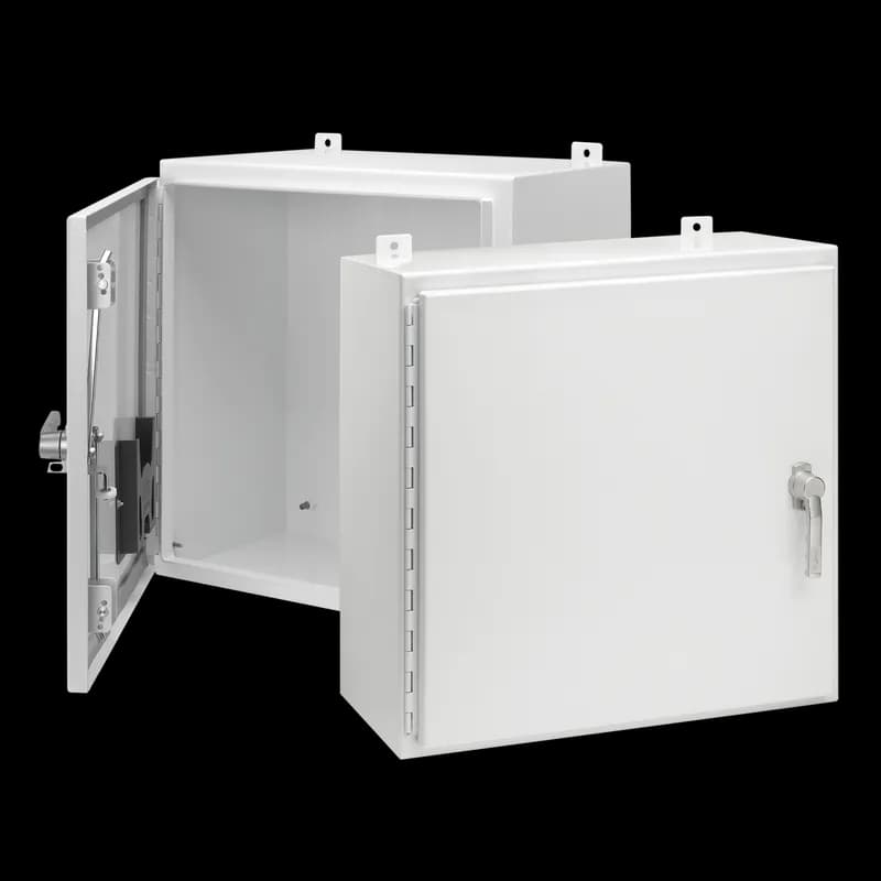 Single-Door Enclosure with 3-Point Latch 4X, 30x24x8, White, SS 304