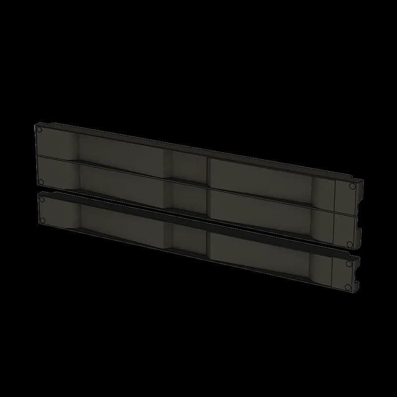 Tool-less (Snap-in) Blanking Panel for 19-inch Racks, fits 1RU, Black, Plastic