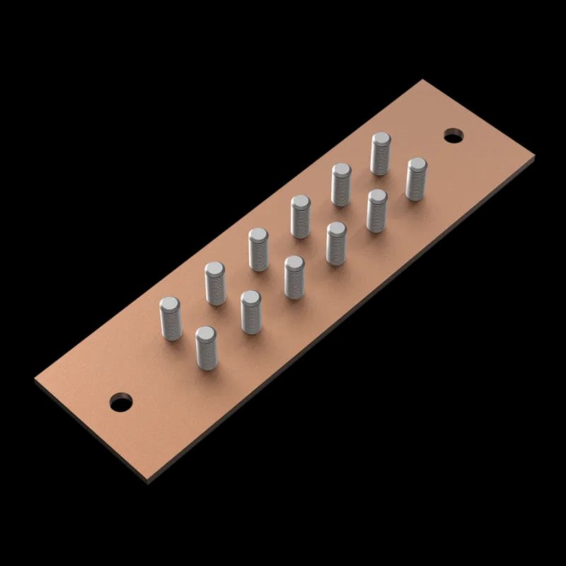 nVent EGBB1 - ComLine Ground Buss 6-position, Brushed, Copper