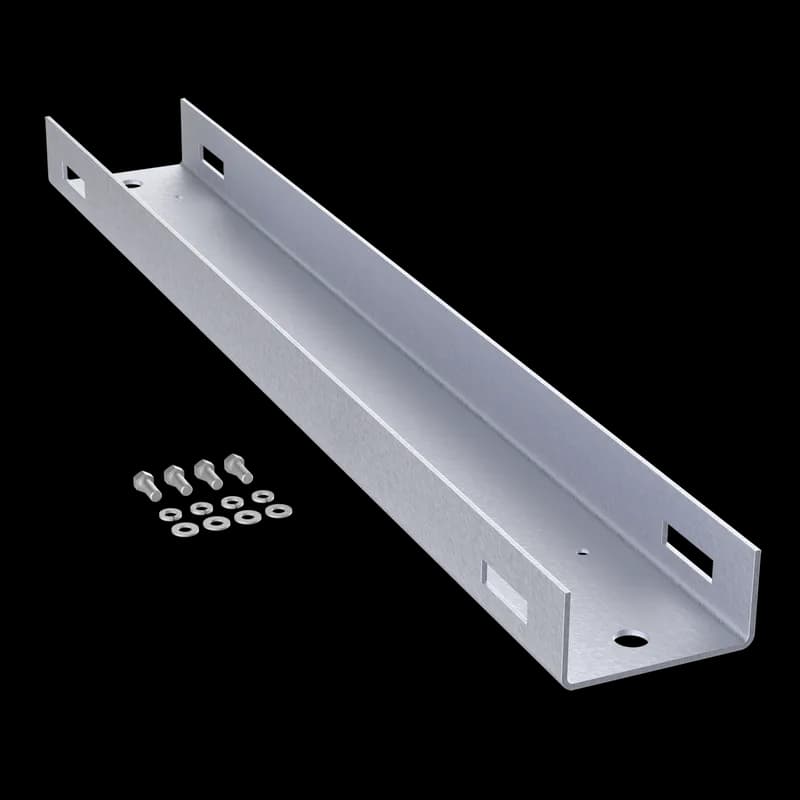 nVent EPMC6 - ComLine Vertical Pole-Mount Channel, fits 600mm, Black, Aluminum