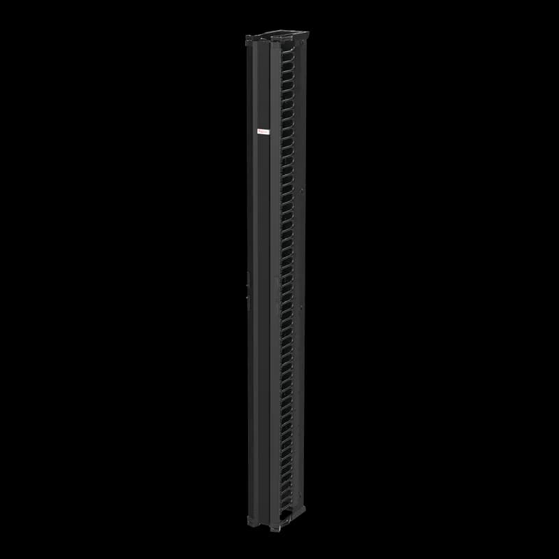 nVent DV6S8 - CableTek Vertical Cable Manager Single, 6.00x96.00, Black, Aluminum