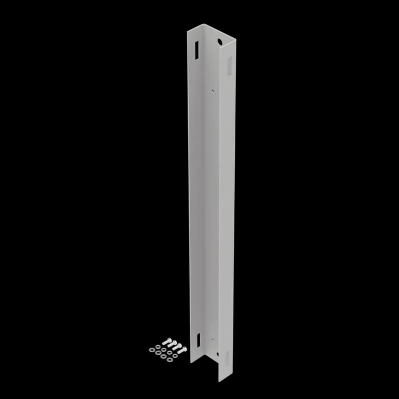 Fiber Optic Cabinet Pole-Mount Kit 22U, Lt Gray, Aluminum