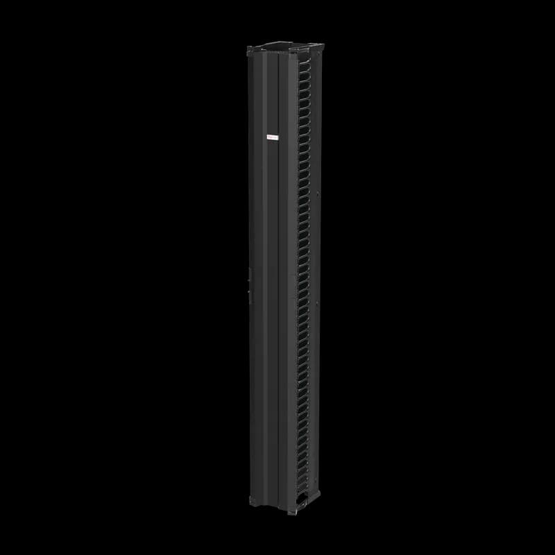 nVent DV10S8 - CableTek Vertical Cable Manager Single, 10.00x96.00, Black, Aluminum