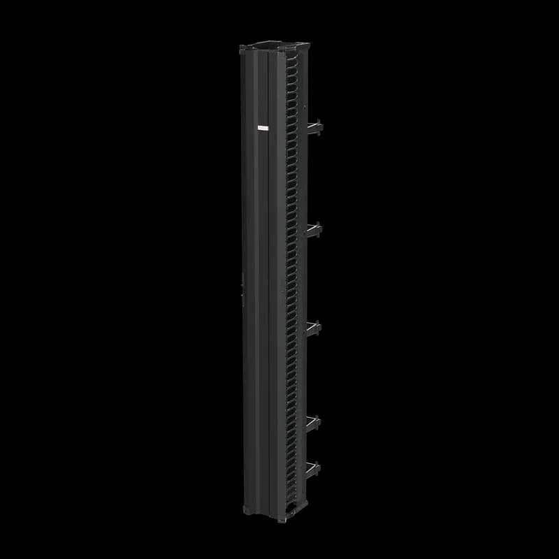 nVent DV10D9 - CableTek Vertical Cable Manager Double, 10.00x108.00, Black, Aluminum