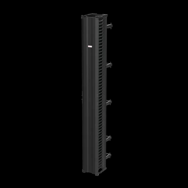 nVent DV10D8 - CableTek Vertical Cable Manager Double, 10.00x96.00, Black, Aluminum