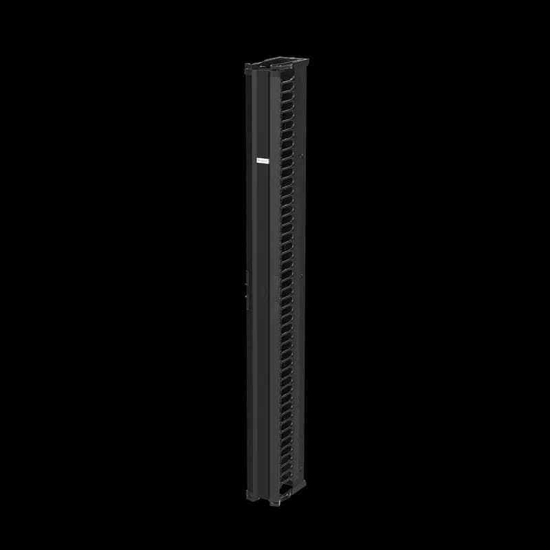 nVent DV6S7 - CableTek Vertical Cable Manager Single, 6.00x84.00, Black, Aluminum