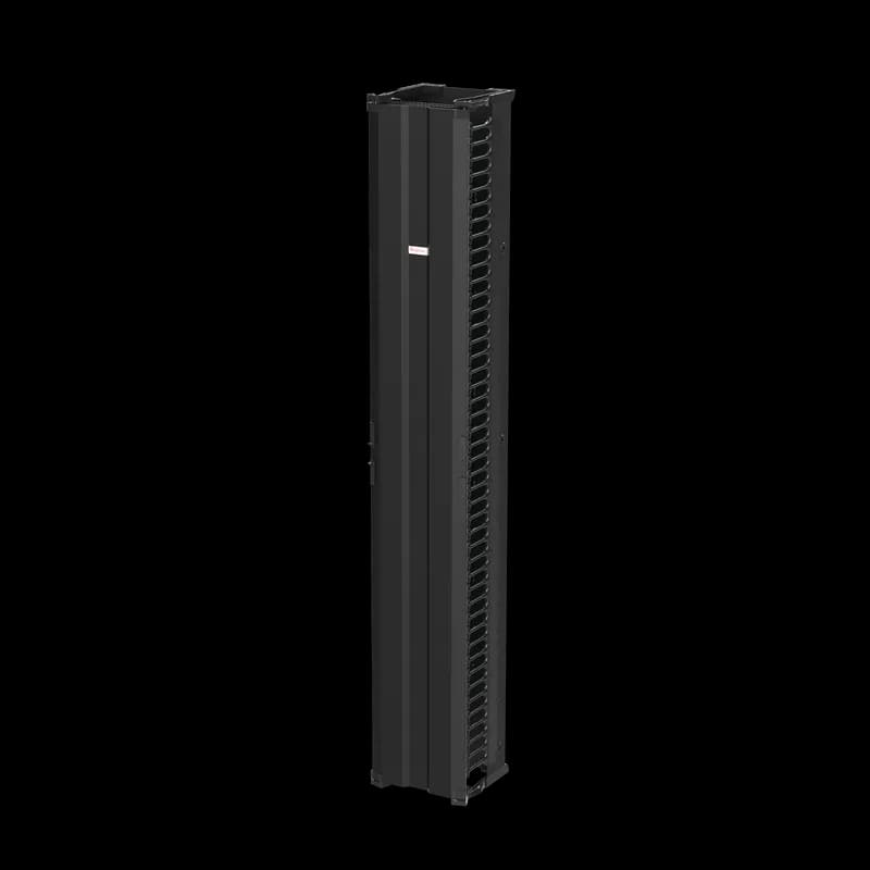 nVent DV12S7 - CableTek Vertical Cable Manager Single, 12.00x84.00, Black, Aluminum