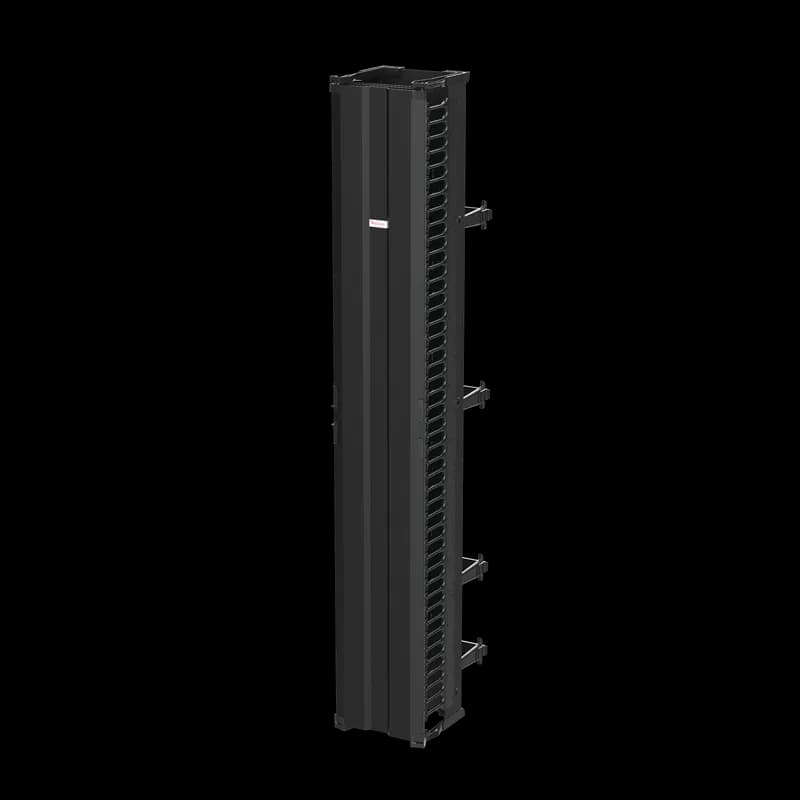 nVent DV12D7 - CableTek Vertical Cable Manager Double, 12.00x84.00, Black, Aluminum