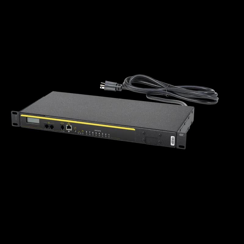 Switched PDU Outlet and Environmental Monitor, fits 19in rack, Black, Steel