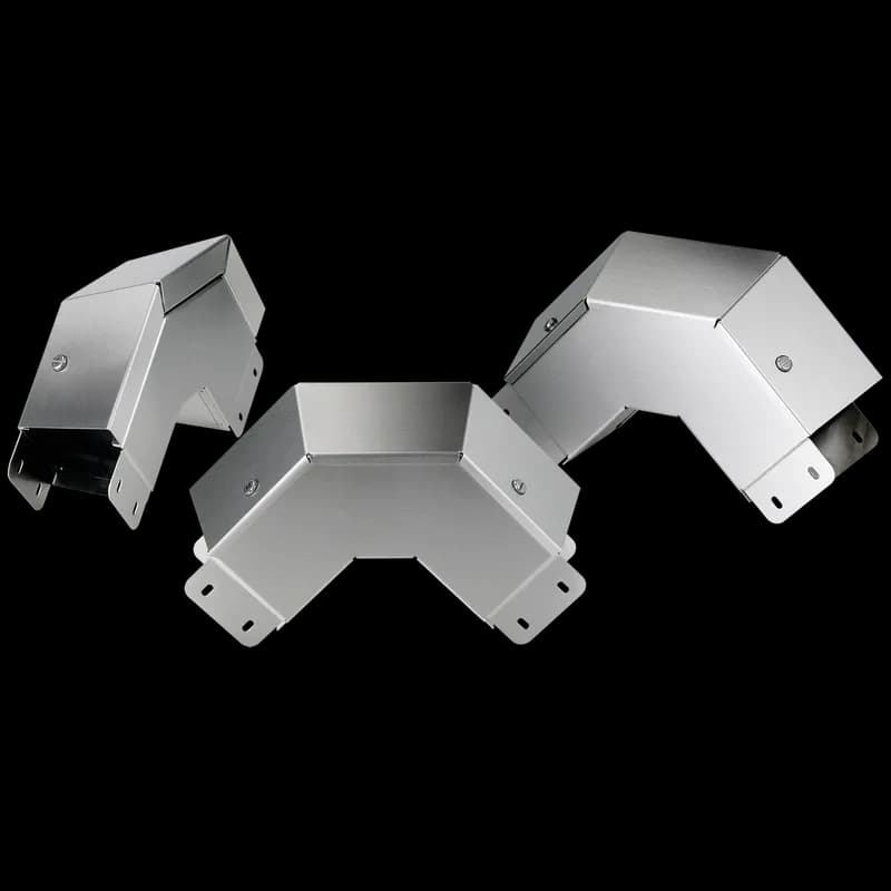 nVent CTS46EOC90SS - 90-Degree Elbow CleanTray Outside Cover Sloped, 4.00x6.00, Brushed, SS304