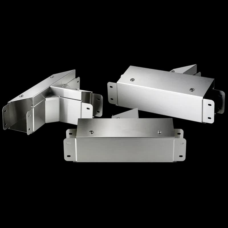 90-Degree Tee CleanTray Top Cover Sloped Outward, 4.00x4.00, Brushed, SS304