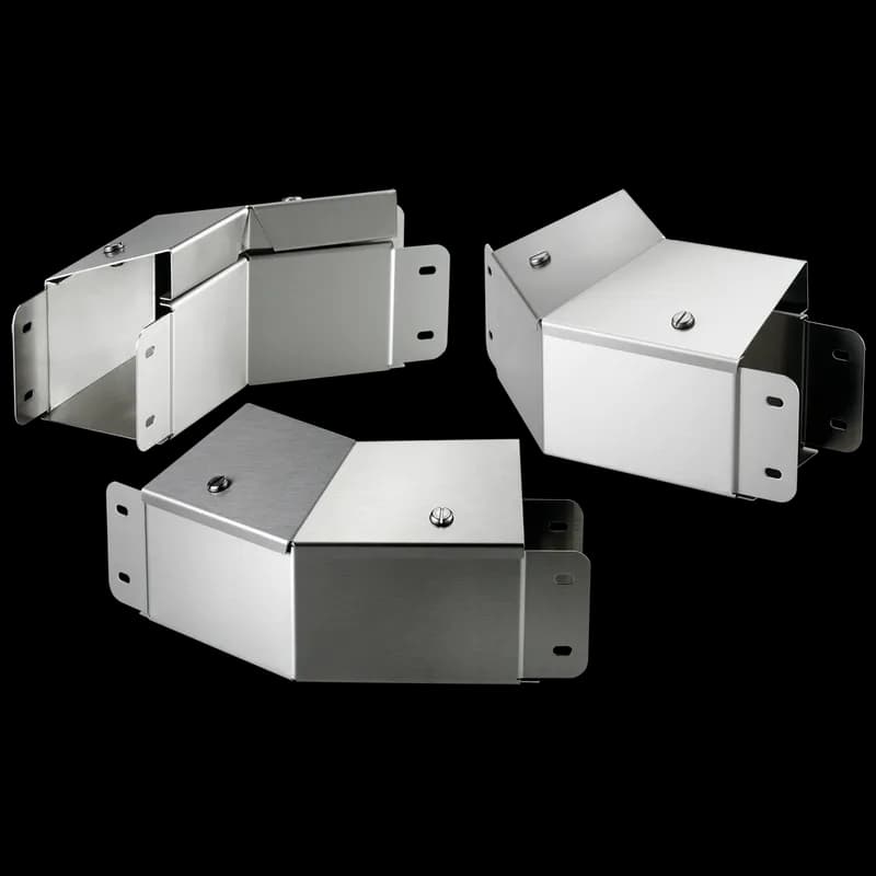 45-Degree Elbow Top Cover Slope Outward CleanTray, 4.00x4.00, Brushed, SS304