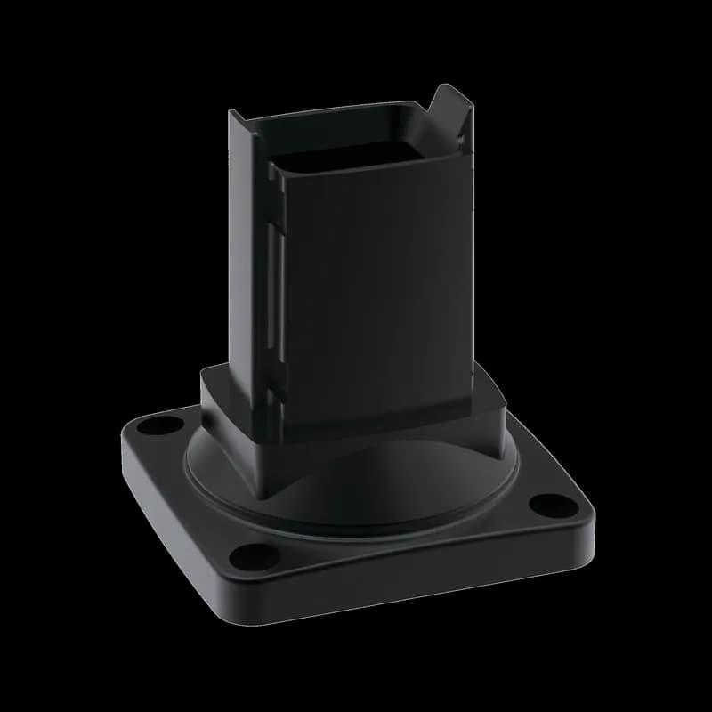 Syspend 281-Max Wall Flange, 5.12x5.12x5.59, Black, Aluminum