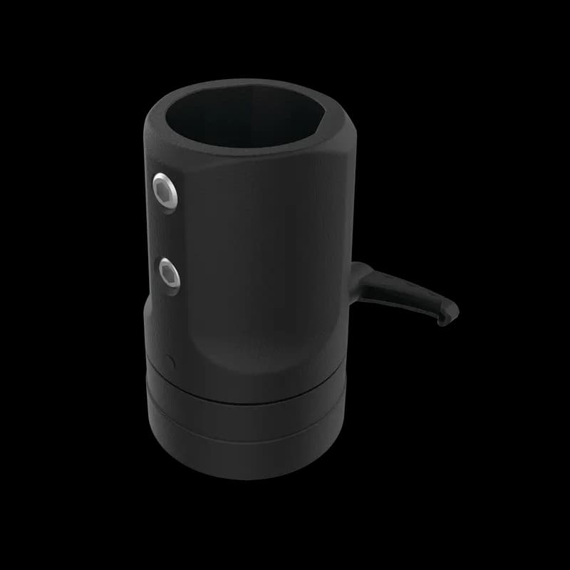 nVent S2MFC48 - Syspend 281-Max 48mm Round Tube Flange Coupling, 5.00x3.15x3.15, Black, Aluminum