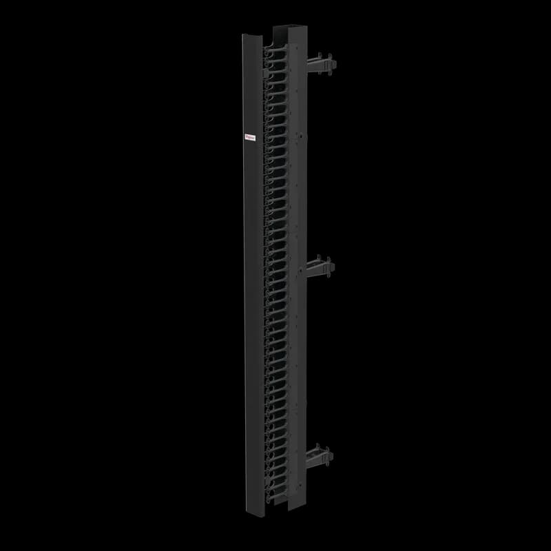 CableTek-EC Vertical Cable Manager Double, 84.00x3.50x9.00, Black, Steel