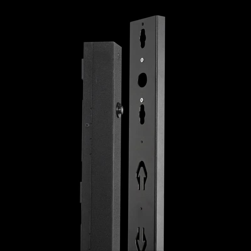 Cable and PDU Manager, 74.47x3.00x0.75, Black, Steel