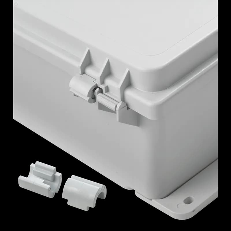 nVent AHGCLP - PolyPro Hinge Retainers Lockable, 2.25x2.5x0.5, Light Gray, Polyester