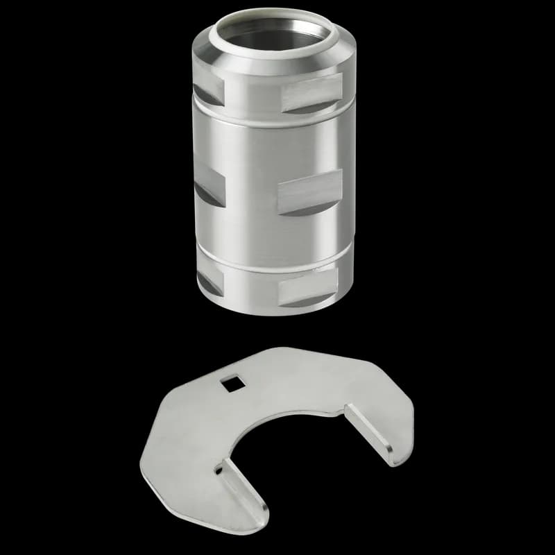 Syspend Sanitary HMI Fixed Coupling, 6x3x3, Brushed, SS304