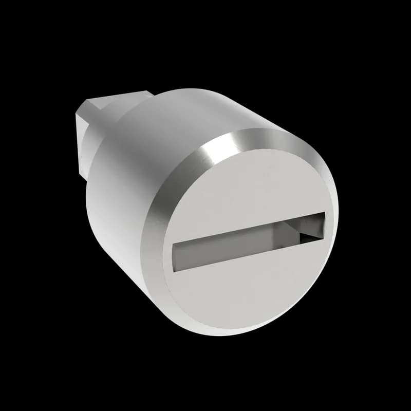 Lock Insert, Slotted no Key, Black Textured, Steel