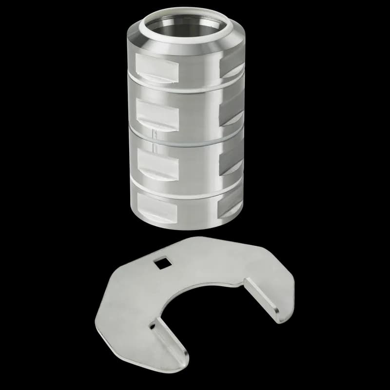nVent SSCSS - Syspend Sanitary HMI Swivel Coupling, 6.07x3.46x3.46, Brushed, SS304