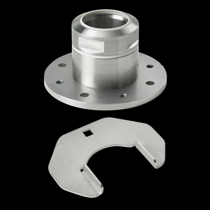 Syspend Sanitary HMI Fixed Base Bracket, 4x7x7, Brushed, SS304