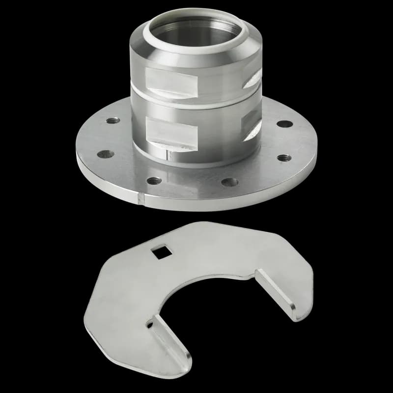 Syspend Sanitary HMI Swivel Base Bracket, 4x7x7, Brushed, SS304