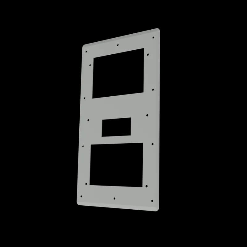 ComLine Vertical Mount Cabinet T20 AC, 23.23x12.68x0.35, Lt Gray, Aluminum
