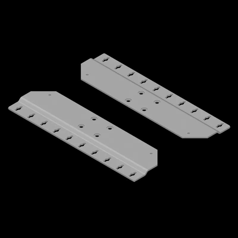nVent EMB1 - ComLine Wall Mounting Bracket, 1.73x30.20x21.26, Lt Gray, Aluminum