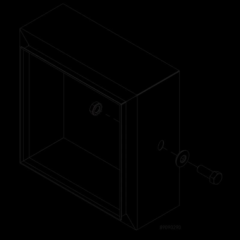 nVent AHK38164X - UL-Recognized Hardware Kit Type 4X, 3/8-16, Tumbled, Stainless Steel 304